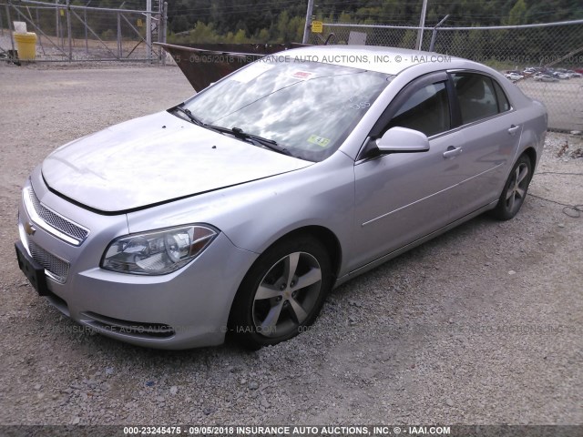 1G1ZC5E19BF323355 - 2011 CHEVROLET MALIBU 1LT SILVER photo 2