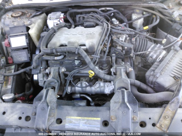2G1WW12E839311654 - 2003 CHEVROLET MONTE CARLO LS შავი ფოტო 10
