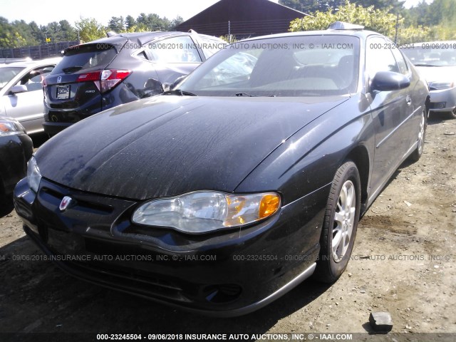 2G1WW12E839311654 - 2003 CHEVROLET MONTE CARLO LS შავი ფოტო 2