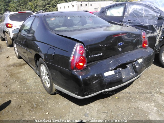 2G1WW12E839311654 - 2003 CHEVROLET MONTE CARLO LS შავი ფოტო 3
