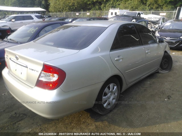 4T1BE30K93U699814 - 2003 TOYOTA CAMRY LE/XLE/SE Күміс фото 4