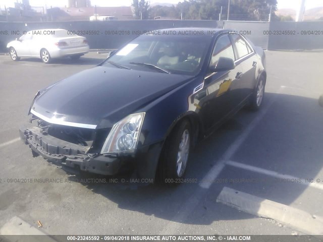 1G6DF577980172297 - 2008 CADILLAC CTS BLACK photo 2