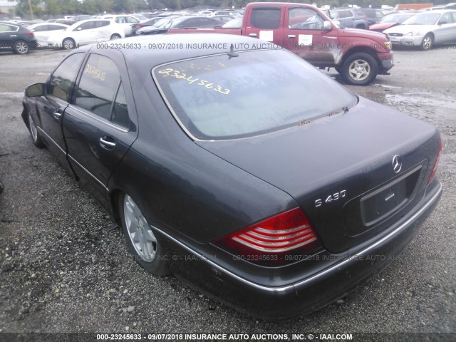 WDBNG70J93A370251 - 2003 MERCEDES-BENZ S 430 GRAY photo 3