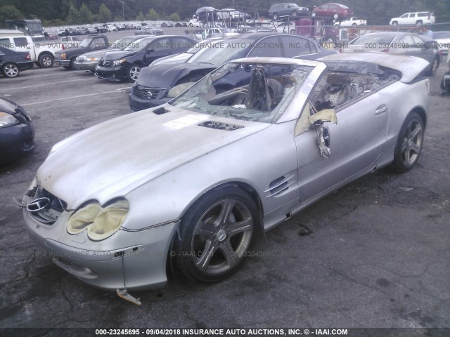 WDBSK75F83F006640 - 2003 MERCEDES-BENZ SL 500R SILVER photo 2