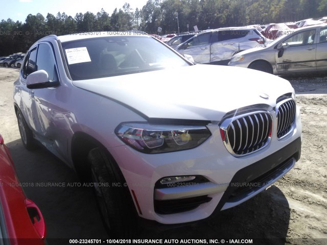 5UXTR7C57KLF27331 - 2019 BMW X3 SDRIVE30I WHITE photo 1