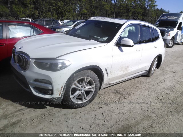 5UXTR7C57KLF27331 - 2019 BMW X3 SDRIVE30I WHITE photo 2