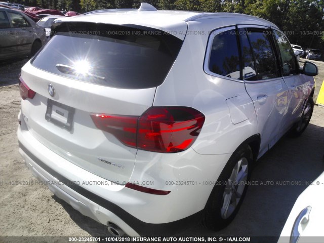 5UXTR7C57KLF27331 - 2019 BMW X3 SDRIVE30I WHITE photo 4