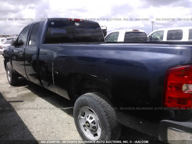 1GC2CVCG1BZ322019 - 2011 CHEVROLET SILVERADO C2500 HEAVY DUTY BLUE photo 3