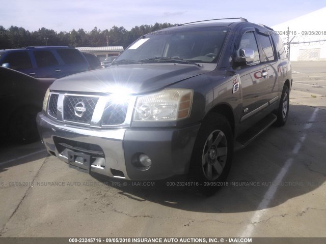 5N1AA08A85N736480 - 2005 NISSAN ARMADA SE/LE GRAY photo 2