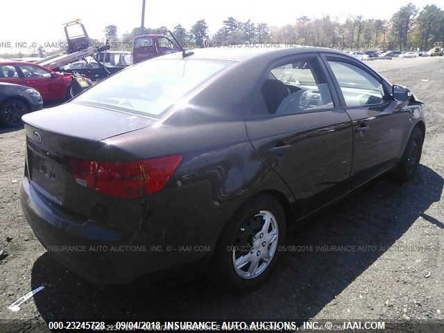 KNAFU4A24A5295885 - 2010 KIA FORTE EX PURPLE photo 4