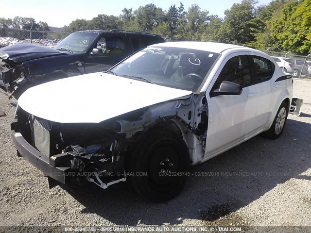 1B3BD4FB9BN562015 - 2011 DODGE AVENGER EXPRESS WHITE photo 2