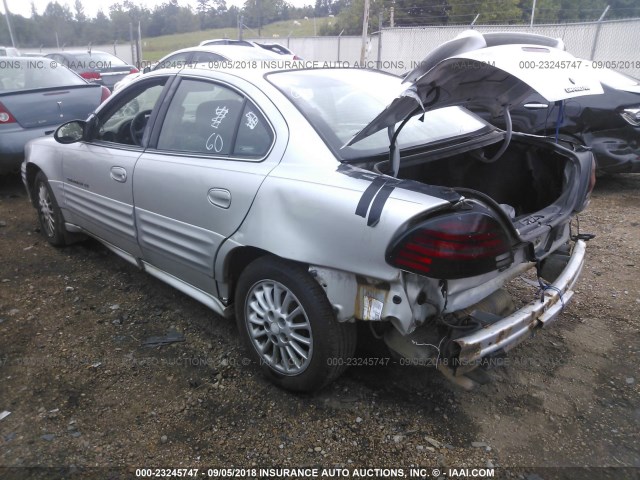 1G2NF52E81M606137 - 2001 PONTIAC GRAND AM SE1 GRAY photo 3