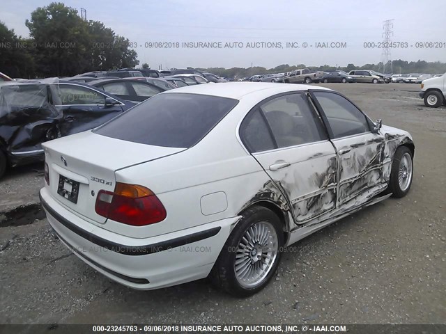 WBAAV53411JS94731 - 2001 BMW 330 I WHITE photo 4