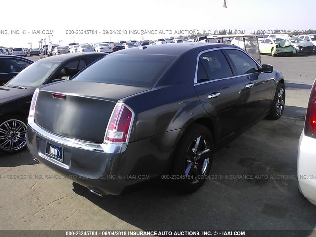 2C3CCABT9DH731825 - 2013 CHRYSLER 300 S GRAY photo 4