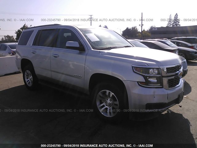 1GNSKBKC2JR204096 - 2018 CHEVROLET TAHOE K1500 LT SILVER photo 1