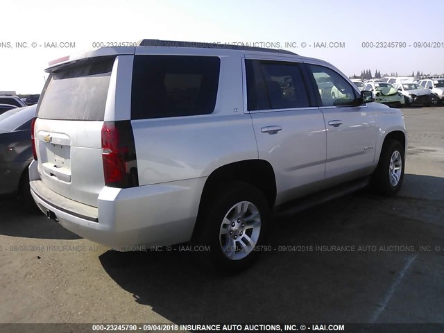 1GNSKBKC2JR204096 - 2018 CHEVROLET TAHOE K1500 LT SILVER photo 4