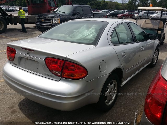 1G3NK52T51C196893 - 2001 OLDSMOBILE ALERO GX SILVER photo 4