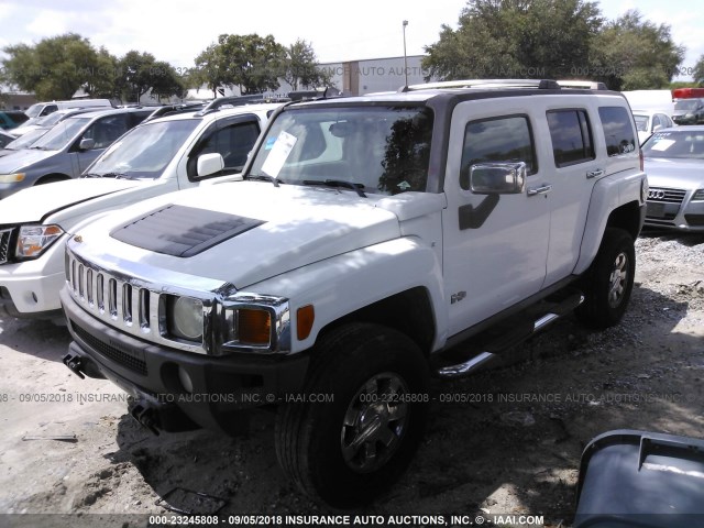 5GTDN13E978244444 - 2007 HUMMER H3 WHITE photo 2