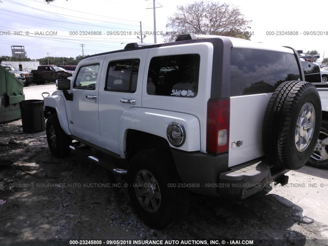 5GTDN13E978244444 - 2007 HUMMER H3 WHITE photo 3