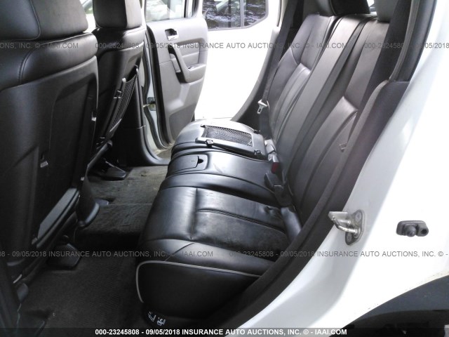 5GTDN13E978244444 - 2007 HUMMER H3 WHITE photo 8