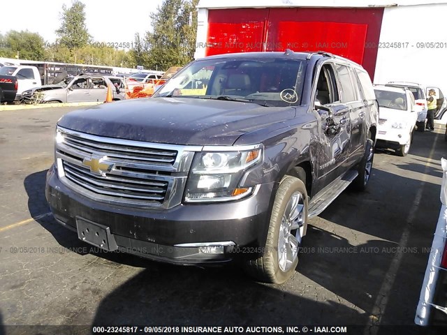 1GNSKJKC6GR186401 - 2016 CHEVROLET SUBURBAN K1500 LTZ BLACK photo 2