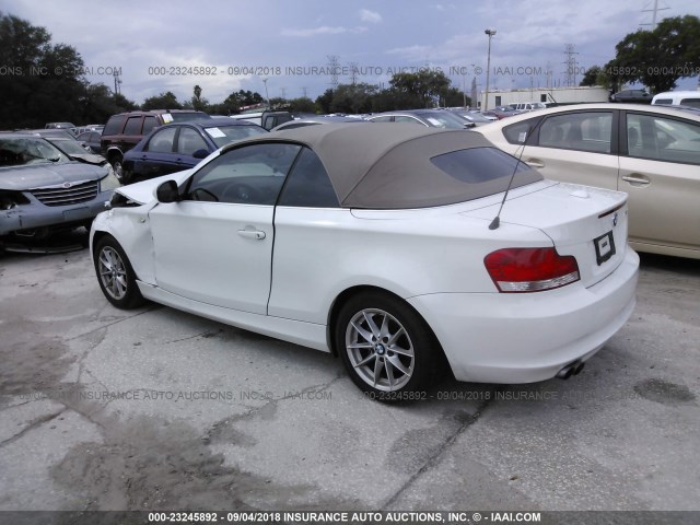 WBAUL7C59BVM80051 - 2011 BMW 128 I WHITE photo 3