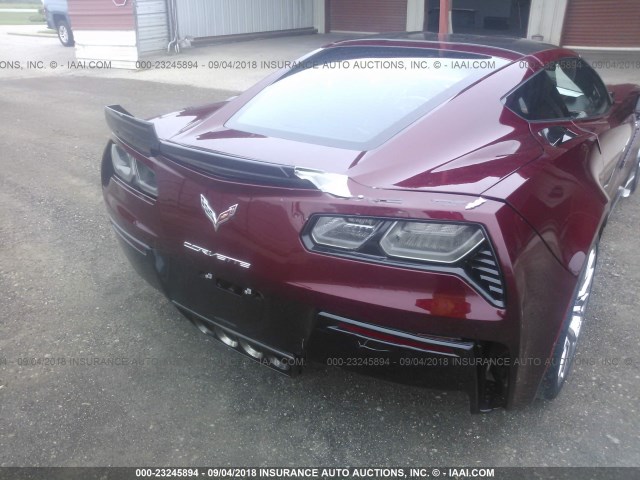 1G1YU2D67G5603020 - 2016 CHEVROLET CORVETTE 3LZ/Z06 MAROON photo 6