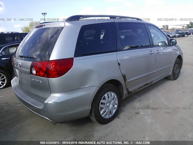 5TDZA23C46S467191 - 2006 TOYOTA SIENNA CE/LE SILVER photo 4