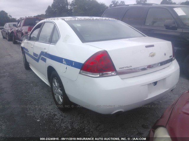 2G1WD5EM9A1236619 - 2010 CHEVROLET IMPALA POLICE WHITE photo 3