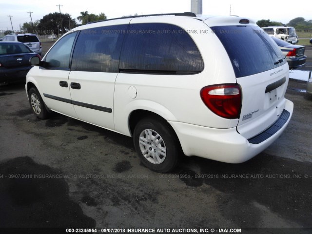 1D4GP24R05B206397 - 2005 DODGE GRAND CARAVAN SE WHITE photo 3