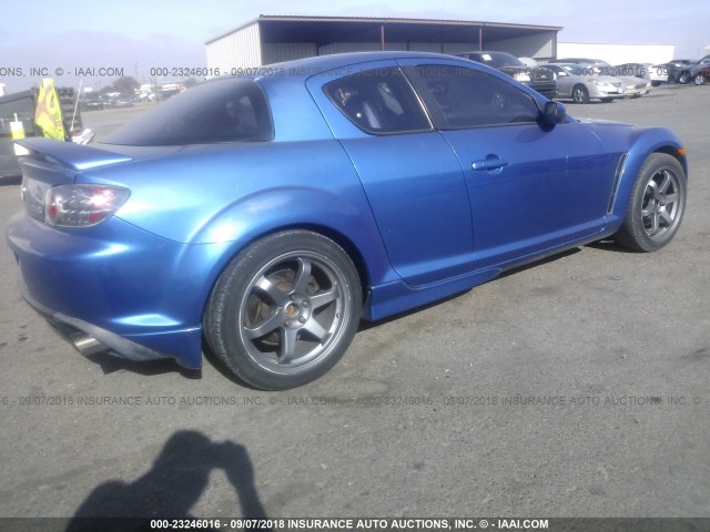 JM1FE173340111228 - 2004 MAZDA RX8 BLUE photo 4