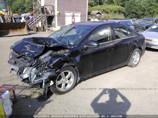 1G1PF5SC1C7328730 - 2012 CHEVROLET CRUZE LT BLACK photo 2