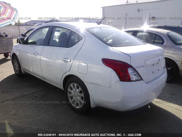 3N1CN7AP9CL894965 - 2012 NISSAN VERSA S/SV/SL WHITE photo 3