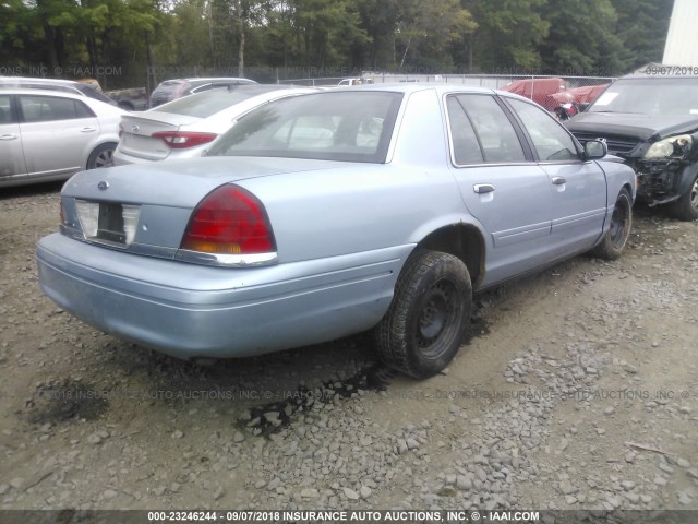 2FAFP73W51X201030 - 2001 FORD CROWN VICTORIA  BLUE photo 4