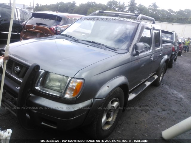 1N6ED27Y3YC358153 - 2000 NISSAN FRONTIER CREW CAB XE/CREW CAB SE GRAY photo 2