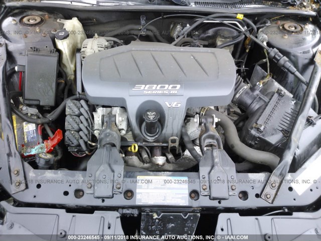 2G2WP522851225767 - 2005 PONTIAC GRAND PRIX BLACK photo 10