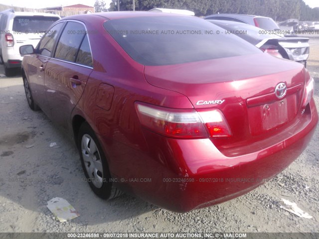 4T1BE46K97U116760 - 2007 TOYOTA CAMRY NEW GENERAT CE/LE/XLE/SE RED photo 3