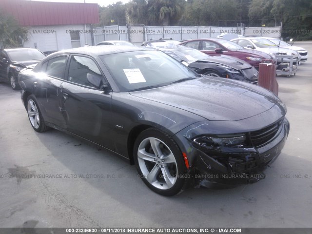 2C3CDXCT1JH146876 - 2018 DODGE CHARGER R/T GRAY photo 1