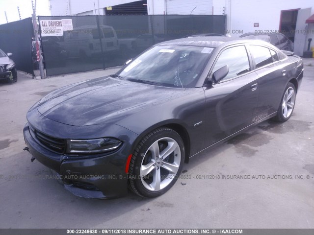 2C3CDXCT1JH146876 - 2018 DODGE CHARGER R/T GRAY photo 2