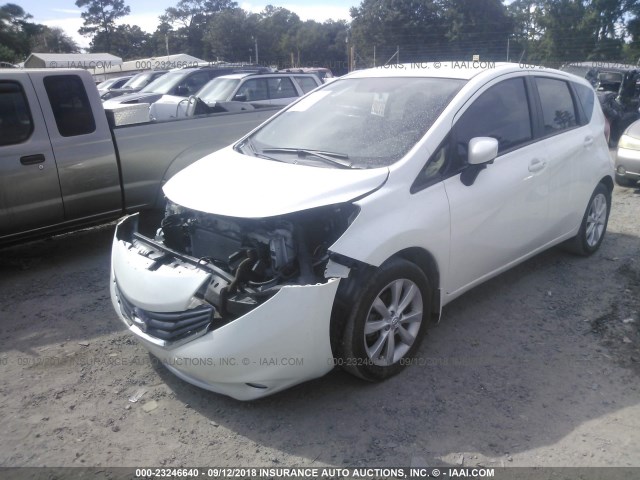 3N1CE2CP7FL420081 - 2015 NISSAN VERSA NOTE S/S PLUS/SV/SL/SR WHITE photo 2