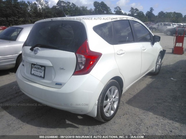 3N1CE2CP7FL420081 - 2015 NISSAN VERSA NOTE S/S PLUS/SV/SL/SR WHITE photo 4