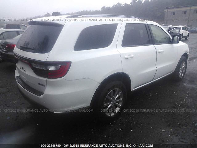 1C4RDJAG0HC737321 - 2017 DODGE DURANGO SXT WHITE photo 4