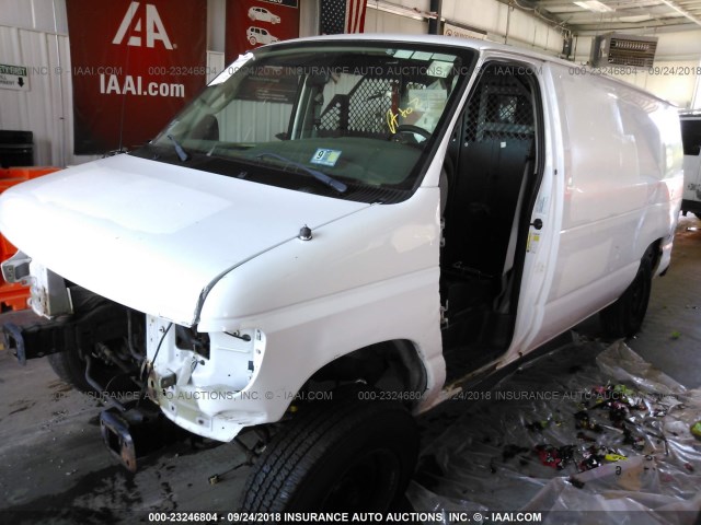 1FTNE24L37DA74653 - 2007 FORD ECONOLINE E250 VAN WHITE photo 2