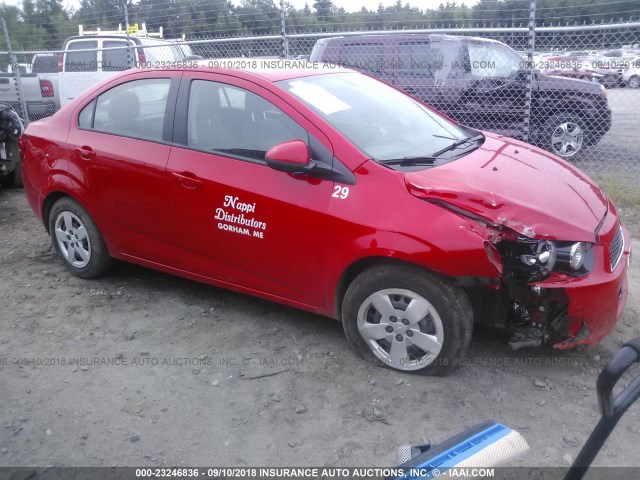 1G1JB5SGXG4175938 - 2016 CHEVROLET SONIC LS RED photo 1