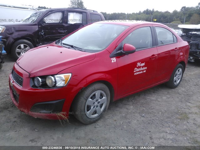 1G1JB5SGXG4175938 - 2016 CHEVROLET SONIC LS RED photo 2