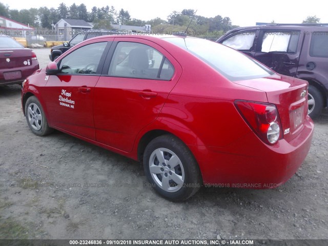 1G1JB5SGXG4175938 - 2016 CHEVROLET SONIC LS RED photo 3