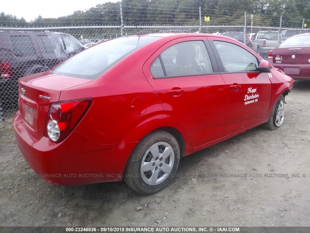 1G1JB5SGXG4175938 - 2016 CHEVROLET SONIC LS RED photo 4