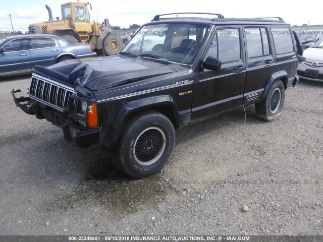 1J4FJ78S5ML522126 - 1991 JEEP CHEROKEE LIMITED BLACK photo 2