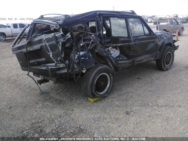 1J4FJ78S5ML522126 - 1991 JEEP CHEROKEE LIMITED BLACK photo 4