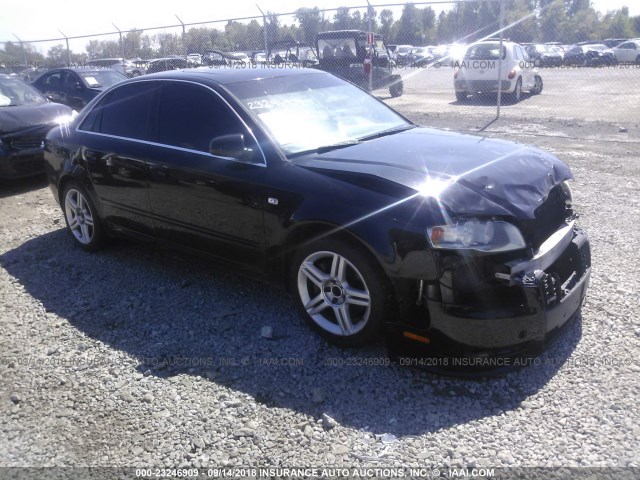 WAUDF78EX8A104247 - 2008 AUDI A4 2.0T QUATTRO BLACK photo 1